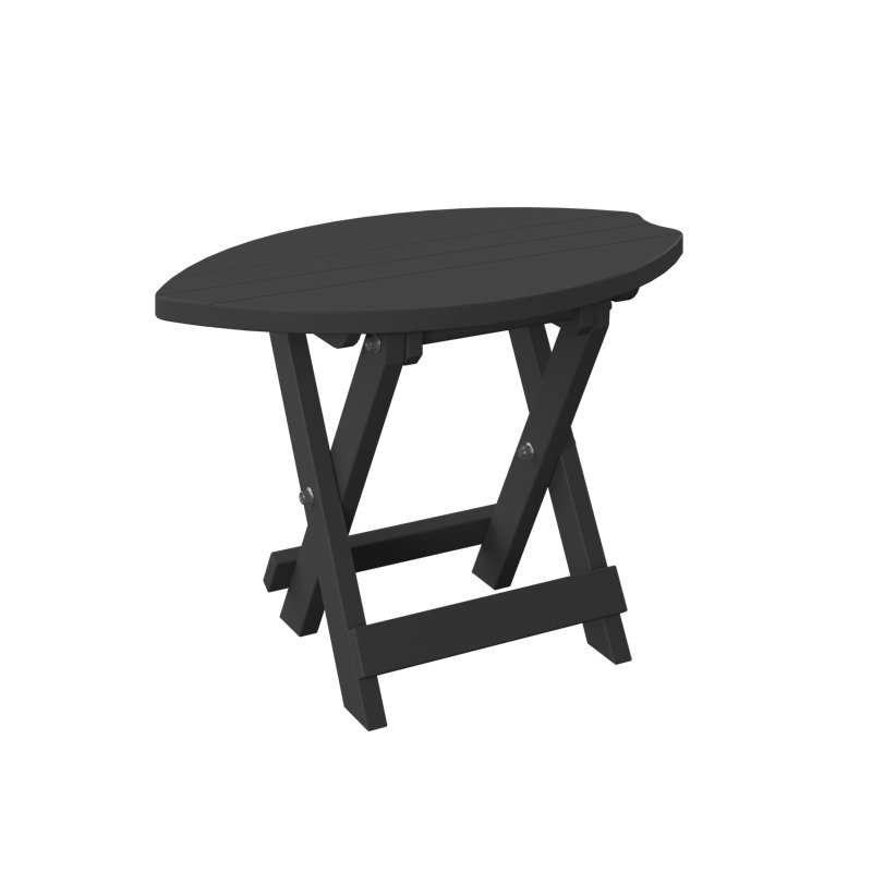  Table de bout pliante Surfboard. Noir, Noir