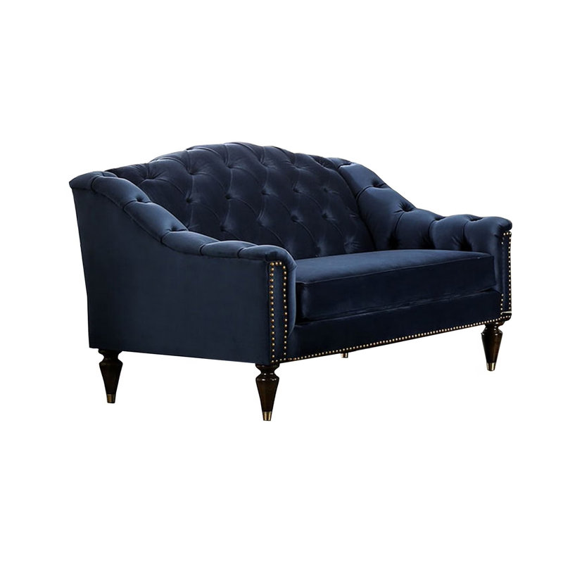 Causeuse transitionnelle l 68,4 po, bleu