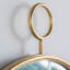 Miroir mural circulaire avec cadre en métal doré, miroir décoratif pour salon, entrée, bureau, miroir-521073663
