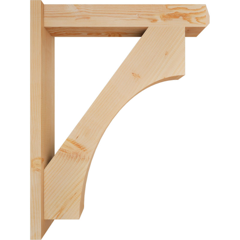 Persienne en bois rustique Westlake Craftsman, Sapin Douglas de 5 1/2 po (lisse), P 28 po x H 36 po
