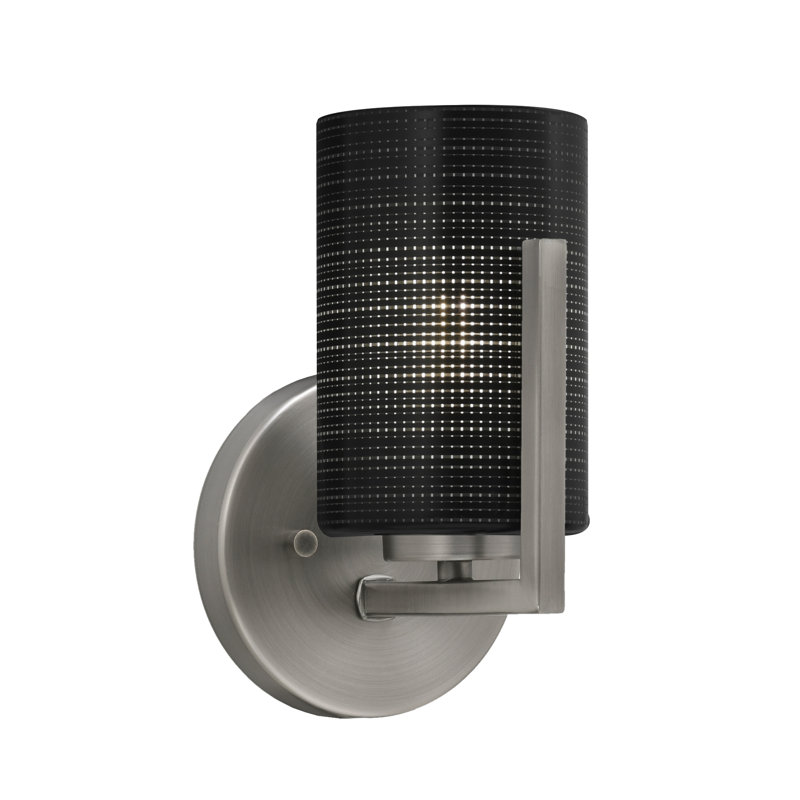 Dayberry Wall Sconce Shown With 4" Glass, Graphite, Marble Glass