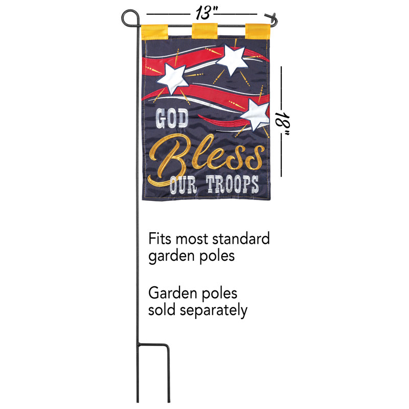 Polyester à 2 côtés 18 x 13 po drapeau de jardin
