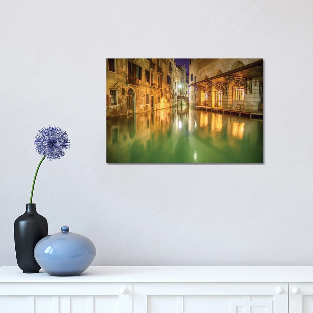 Venice, Italy, Glow On The Canal by Mark Paulda - Wrapped Canvas Print