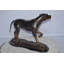 Liano Black Labrador Bronze Statue Mounted on A Marble - Size: 20"L x 8"W x 14"H.