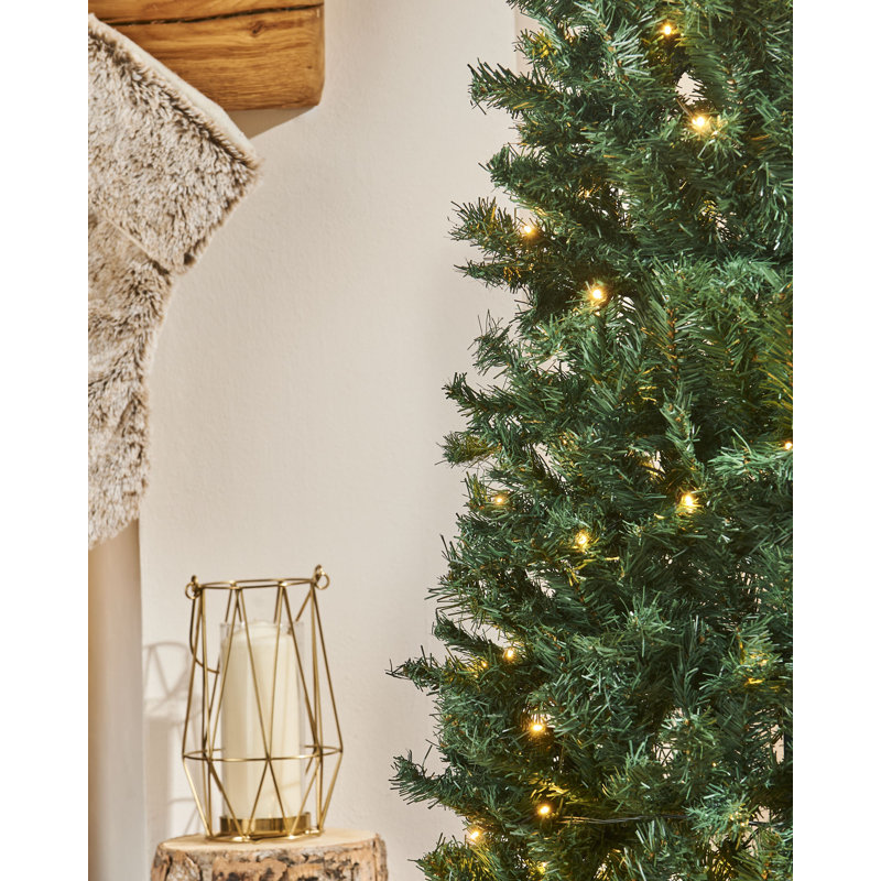 Lighted Artificial Fir Christmas Tree, 6ft H x 2.49ft W x 2.49ft D