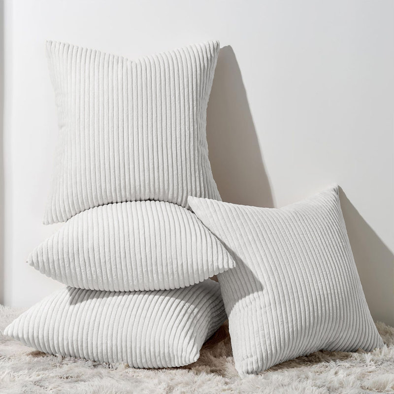 Cotton Square Cushion, Salt Grey
