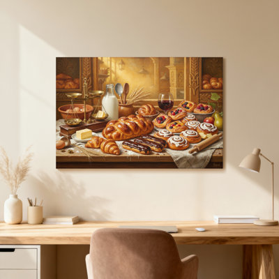 Scenic &Cityscapes Bakery Table With Pastries And Bread