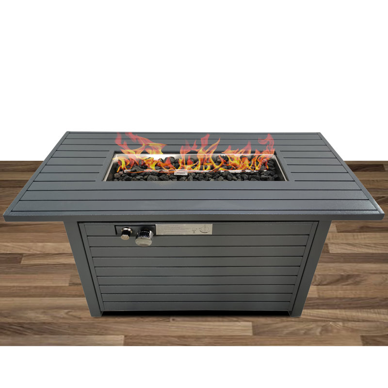 Outdoor Fireplace Table Gray - 8.5" Diameter Fire Bowl, Stainless Steel For Gardens Pit With Cover 27 In. Package Height, Outdoors