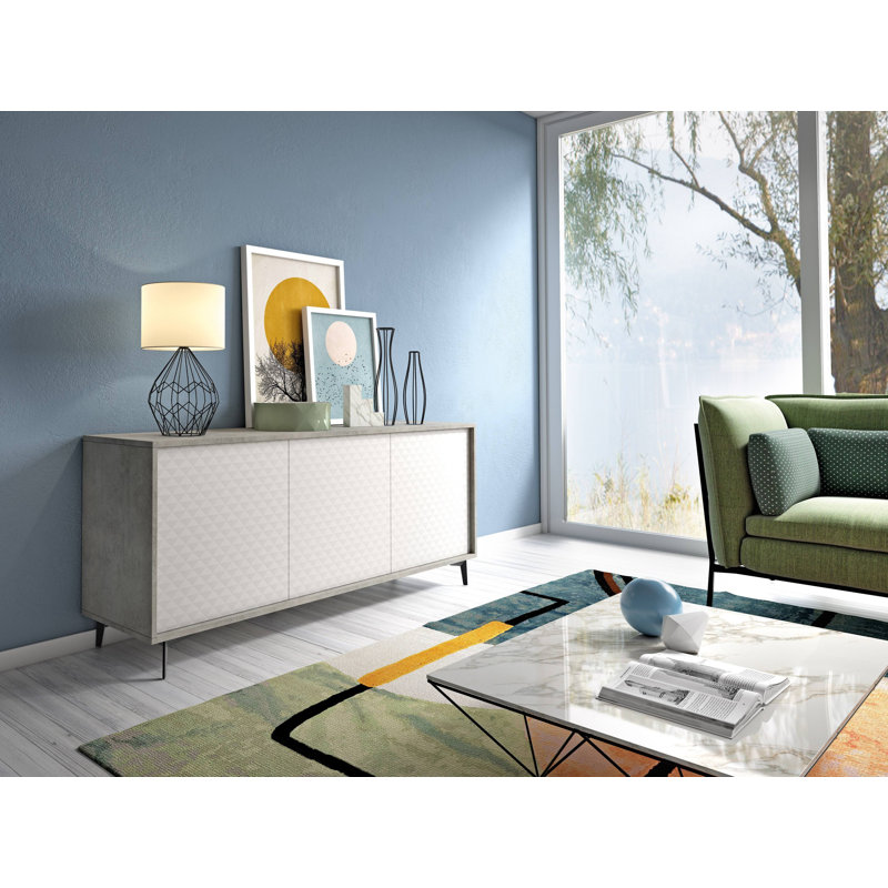Gurtaaj 184cm Sideboard, Cement/White