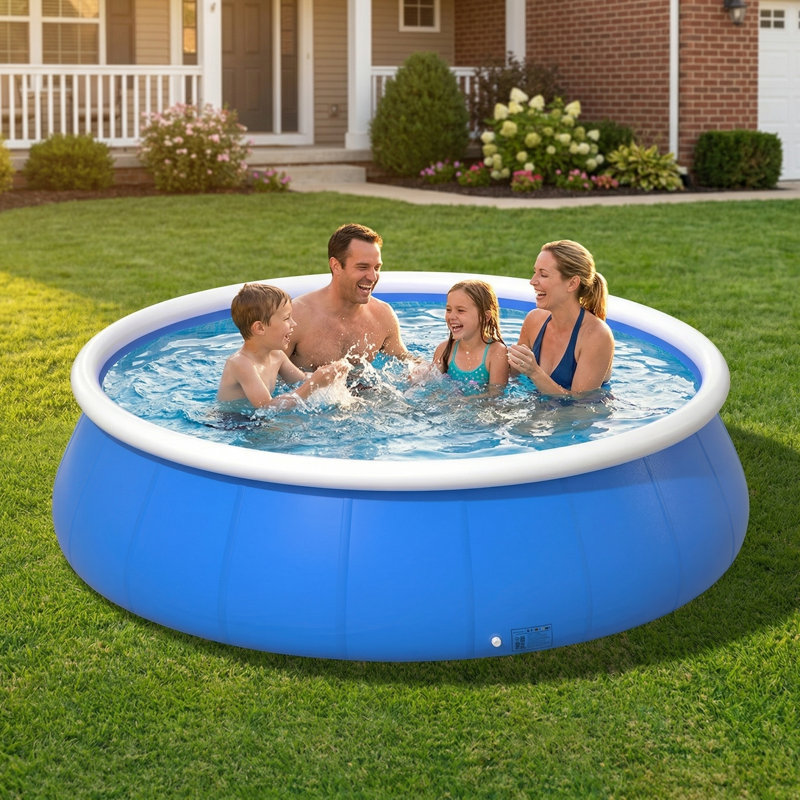 Piscine gonflable Scendor, grande piscine hors terre ronde de 120 po x 30 po, piscine gonflable d'une capacité de 4700l / 1200gal