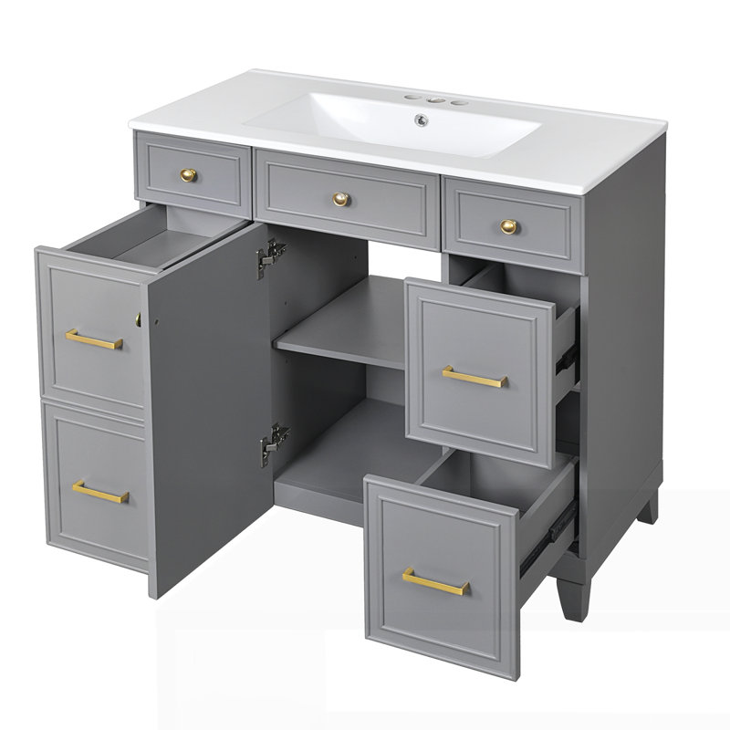 Meuble-lavabo 36 po avec lavabo en céramique