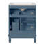 Meuble-lavabo avec lavabo en céramique, 2 tiroirs et tablette réglable-129595732