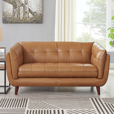 Causeuse en cuir Rhyannon