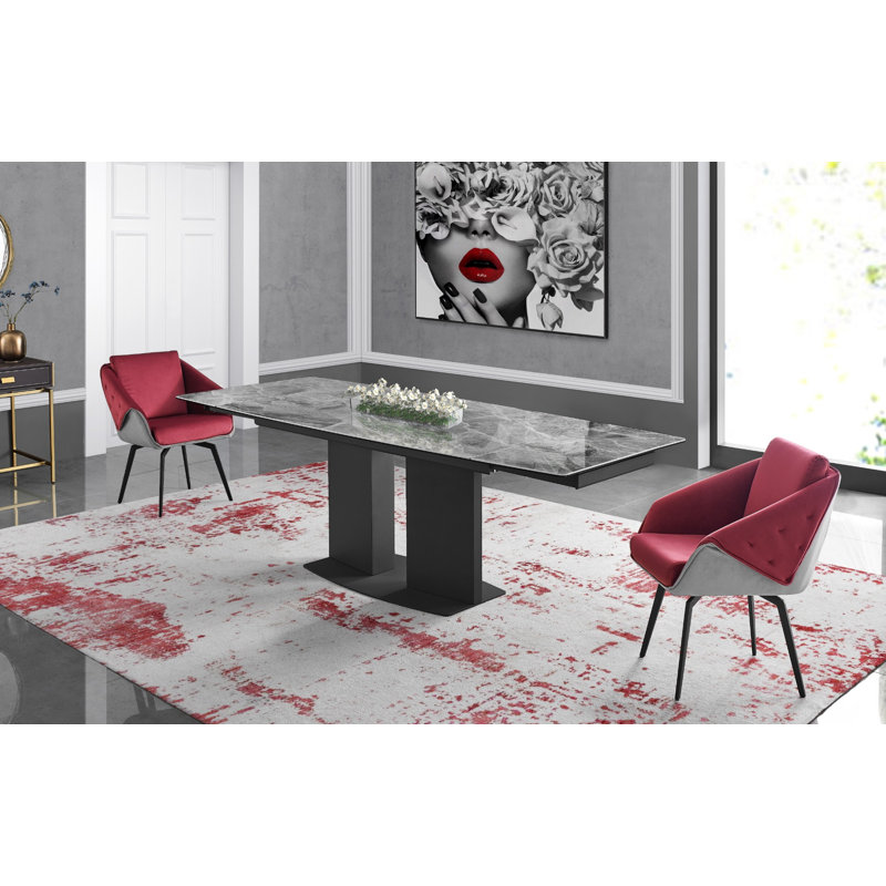Fauteuil Scally Jess, Noir, Rouge