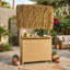 Ensemble de patio à hauteur de bar 3 pièces en bois d'acacia naturel antique avec auvent