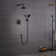 Retro Wall Mount 2 Function Rainfall Shower System with 3 Setting Handheld, Rough-In Valve and Diverter