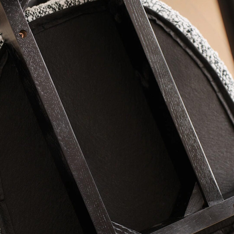Chaise d'appoint noire à dossier bas (ensemble de 4), 4, 38.98"