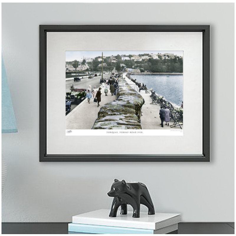Torquay, Torbay Road 1928 by Francis Frith - Single Picture Frame Print, 28cm H x 36cm W x 2.3cm D