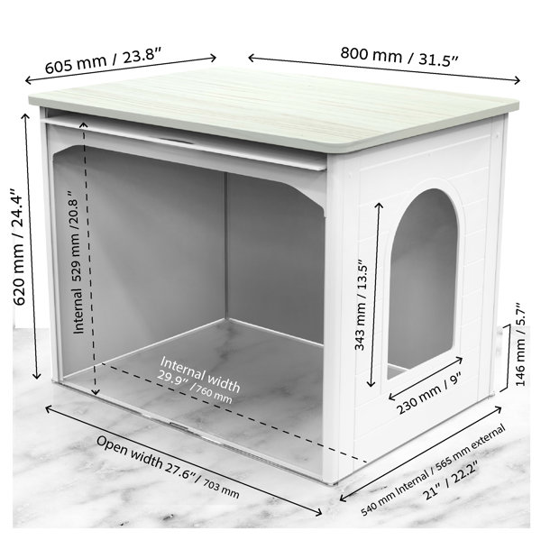 Palram CATSHIRE Cat Litter Box Enclosure Furniture, Hidden Litter Box for  Indoor Cats, Enclosed Cat Box Cabinet, Pet House, Side Table, Nightstand,  with Magnetic Door Latch, Easy to Clean, White - Yahoo