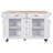 Kitchen Island With Rubber Wood Countertop-598838175