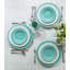 Fantasy Acqua Green Earthenware Salad/Dessert Plate-1675651520