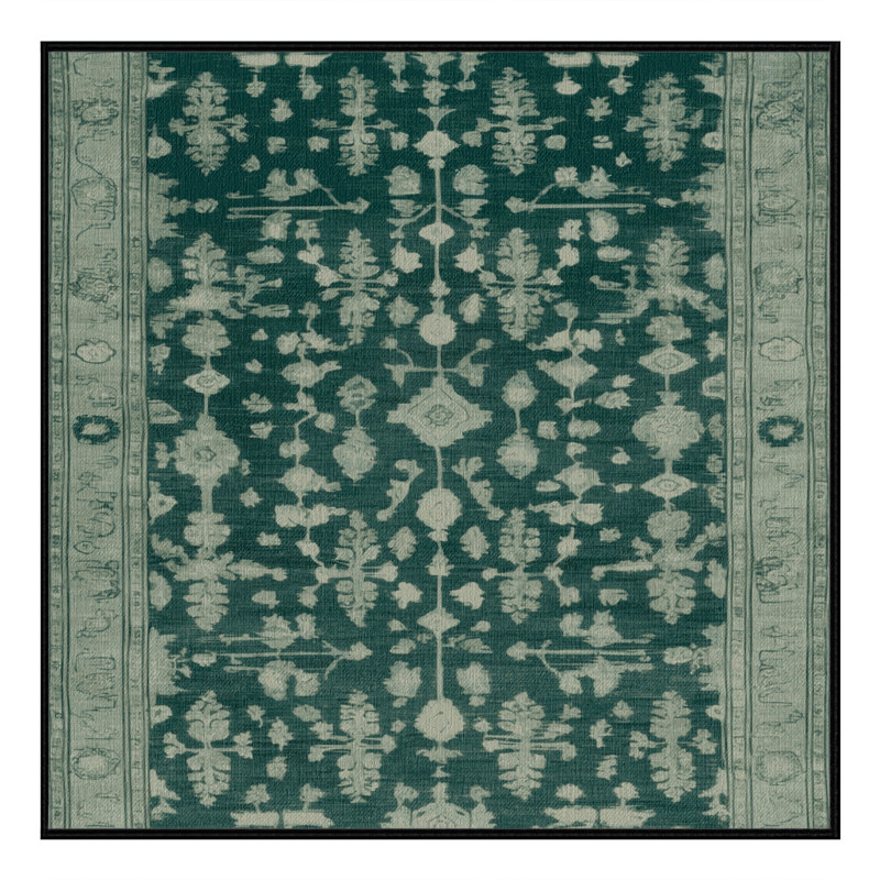 Tapis gris lavable à la machine, Carré 4 pi
