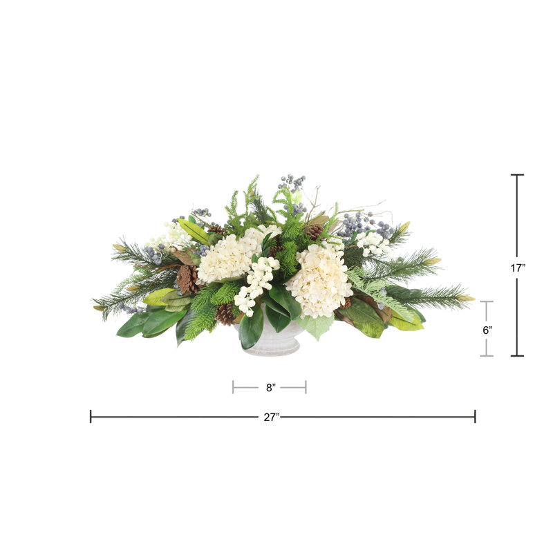 Holiday Centerpiece with Pinecones and Berries