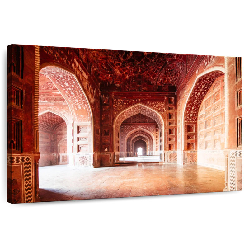 Exploring The Taj Mahal, 34" H x 51" W