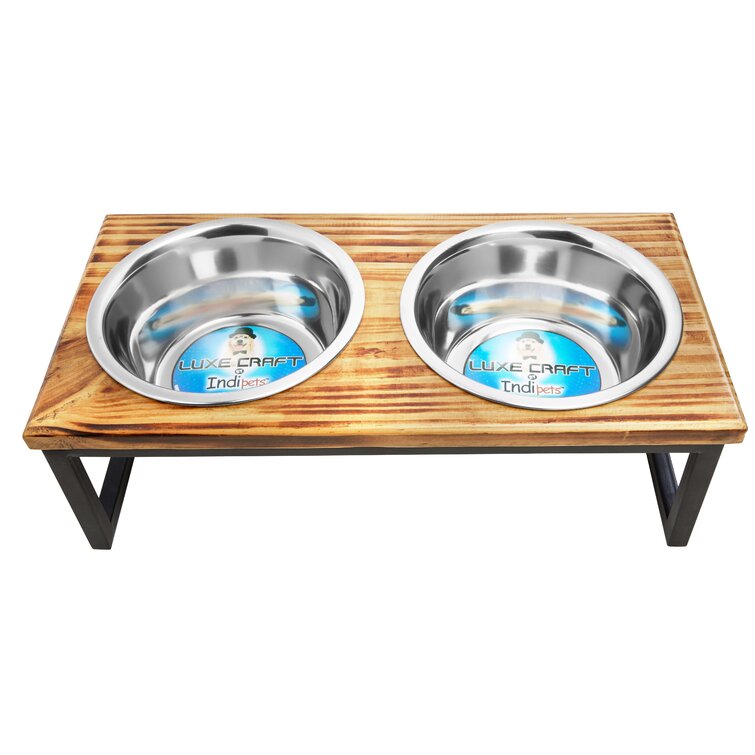 Indipets Contemporary Wooden Diner - 1 Quart