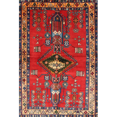 Tapis traditionnel rouge / beige Blatteis