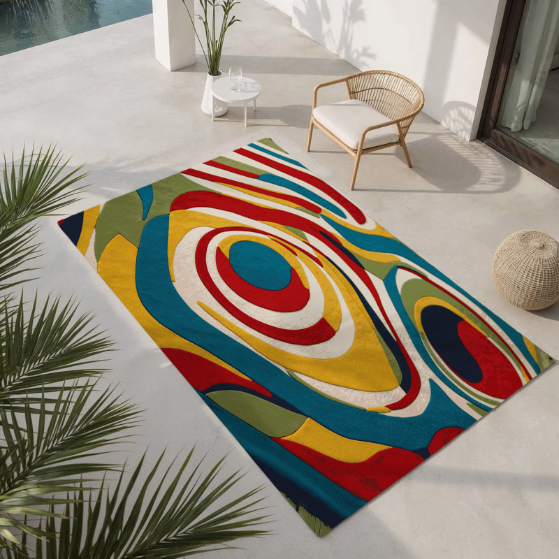 Tapis intérieur et extérieur Lived Riff, Rectangulaire 3 pi x 5 pi