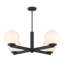 Lustre 4 lumières noir mat Claudette-10340355