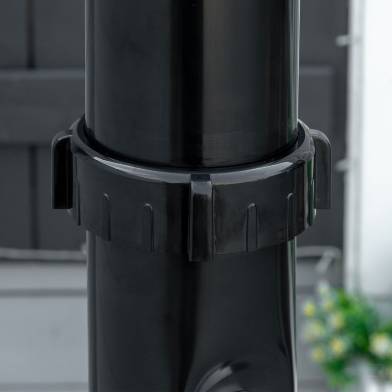 Douche de jardin solaire à température réglable et douche noire