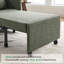 Canapé-lit convertible L 87 po 3-en-1, dossier réglable en 3 sections avec 2 coussins et sac de rangement-1029668292
