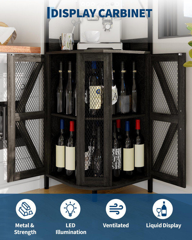 Support à vin pliable 4 niveaux, Black