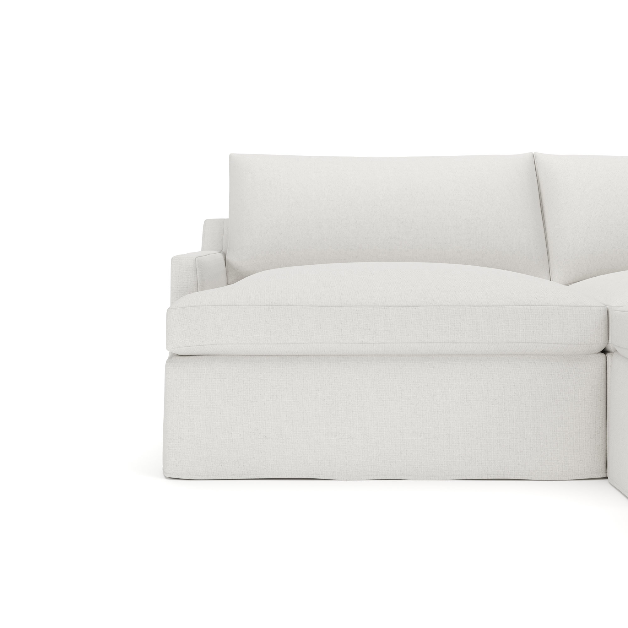 Wrenley 3-Piece Slipcovered Modular Sectional, Macarena Beige