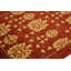 Tapis rouge / doré en laine noué à la main à motif floral de 3 pi 7 po x 6 pi 0 po Bobby