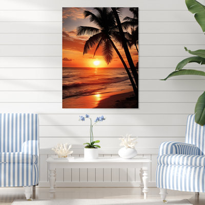 Beach Photo Sunset Serenade II - Décoration murale nautique et plage en métal