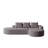 Boneless Modern Curved Sofa ,Chenille Upholstered Sectional Sofa Couch Set,Modular 108.5" L Shaped Sectional Living Room Sofa Set With 3 Pillows,Combination Sofa Couch For Living Room,Bedroom-652427519-652427516