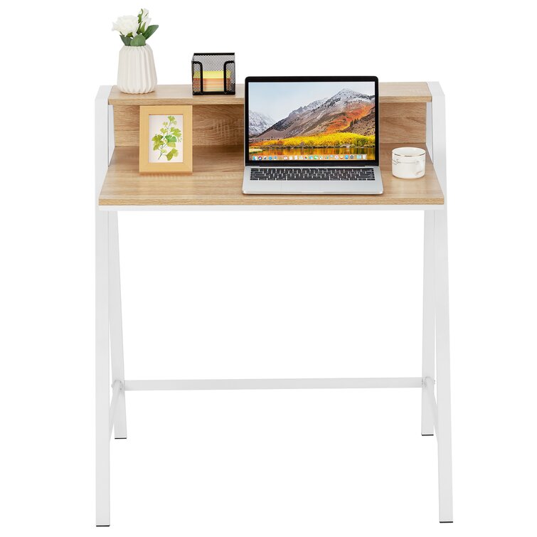 Costway 2 Tier Computer Desk Pc Laptop Table Study Writing Home Office  Natural : Target