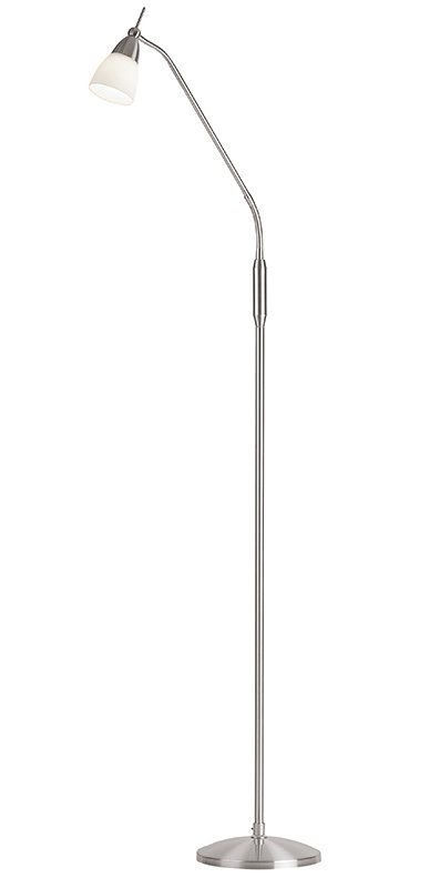 Sipos 163.5cm Task Floor Lamp, Satin Chrome