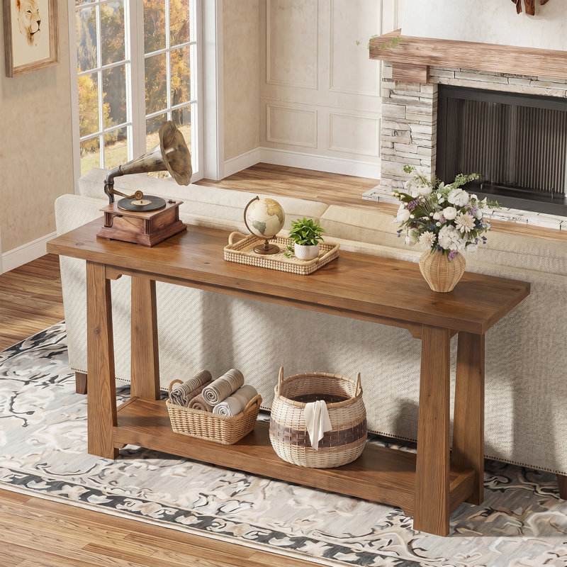 Farmhouse 55" Solid Wood Console Table