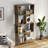 4-Tier Industrial Bookcase, Rustic Wood And Metal Frame, Asymmetrical Shelf-1474620939