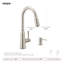 Robinet de cuisine à bec rétractable à poignée simple Moen avec Reflex et Power Boost-113441175