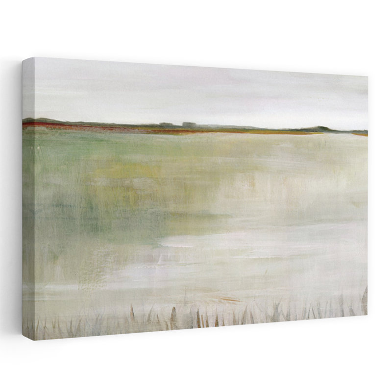 Paysage tranquille, paysage contemporain abstrait, art, H 40 po x l 60 po