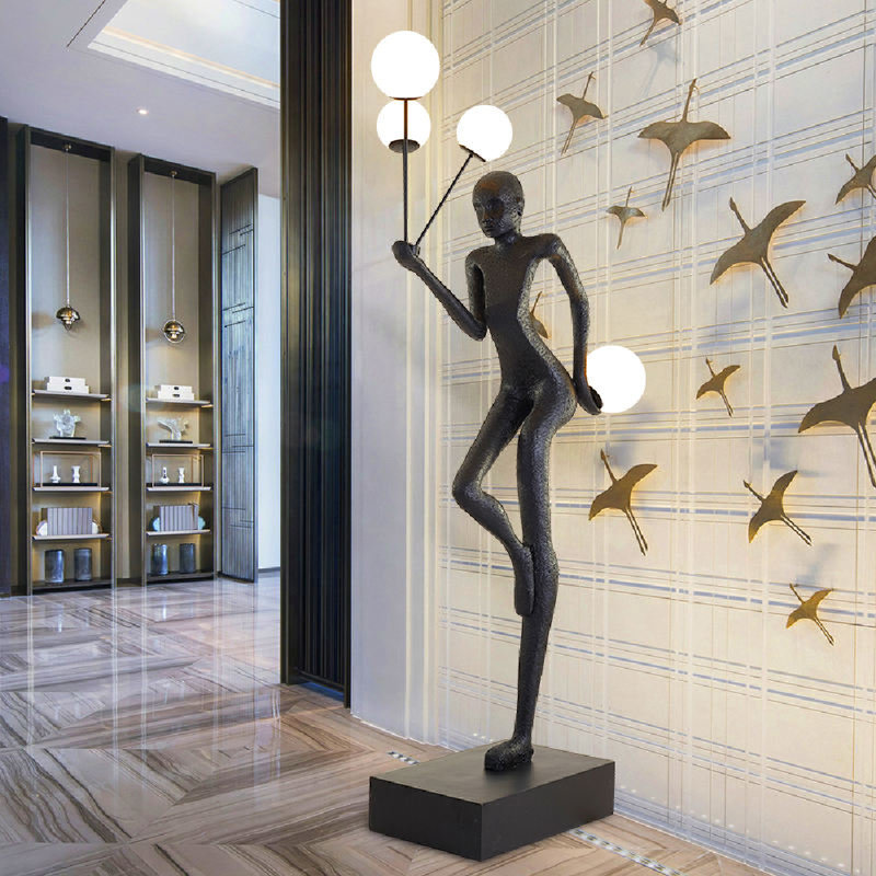 85'' Black Novelty Floor Lamp