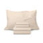  Ensemble de draps 100% coton percale frais et frais (4 pièces)-1379065359-1379065584