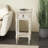 Rustic Farmhouse Wood Side Table With Drawer And Shelf, Pine And MDF Construction, Distressed White Finish