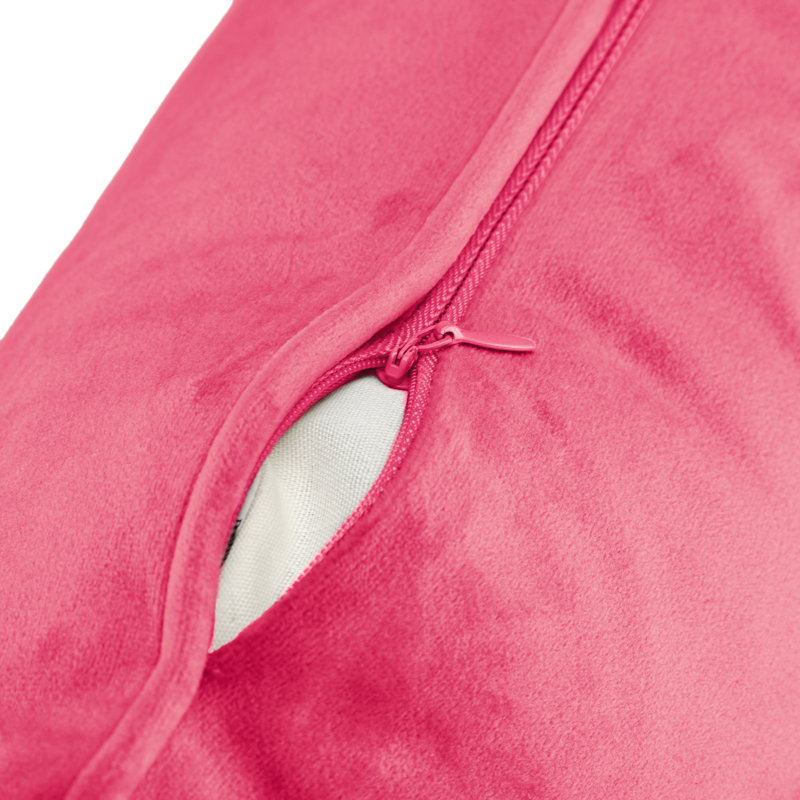 Housse et insert de coussin en velours , Fuchsia, 13 po x 19 po
