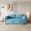 Vitrine du canapé: canapé-lit bleu en velours de 54 po - Un bijou de salon à double usage avec option de lit rétractable